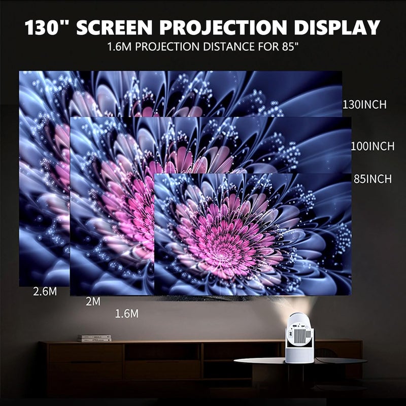 Chicdaze Mini Projector, Portable Projector, Smart Projector Support 4K 1080P with Dual-Band WIFI6 5G Wireless 5.4 Bluetooth, 160 ANSI, Auto Keystone Correction for Home Bedroom Outdoor, HY300PRO KTV - Image 5